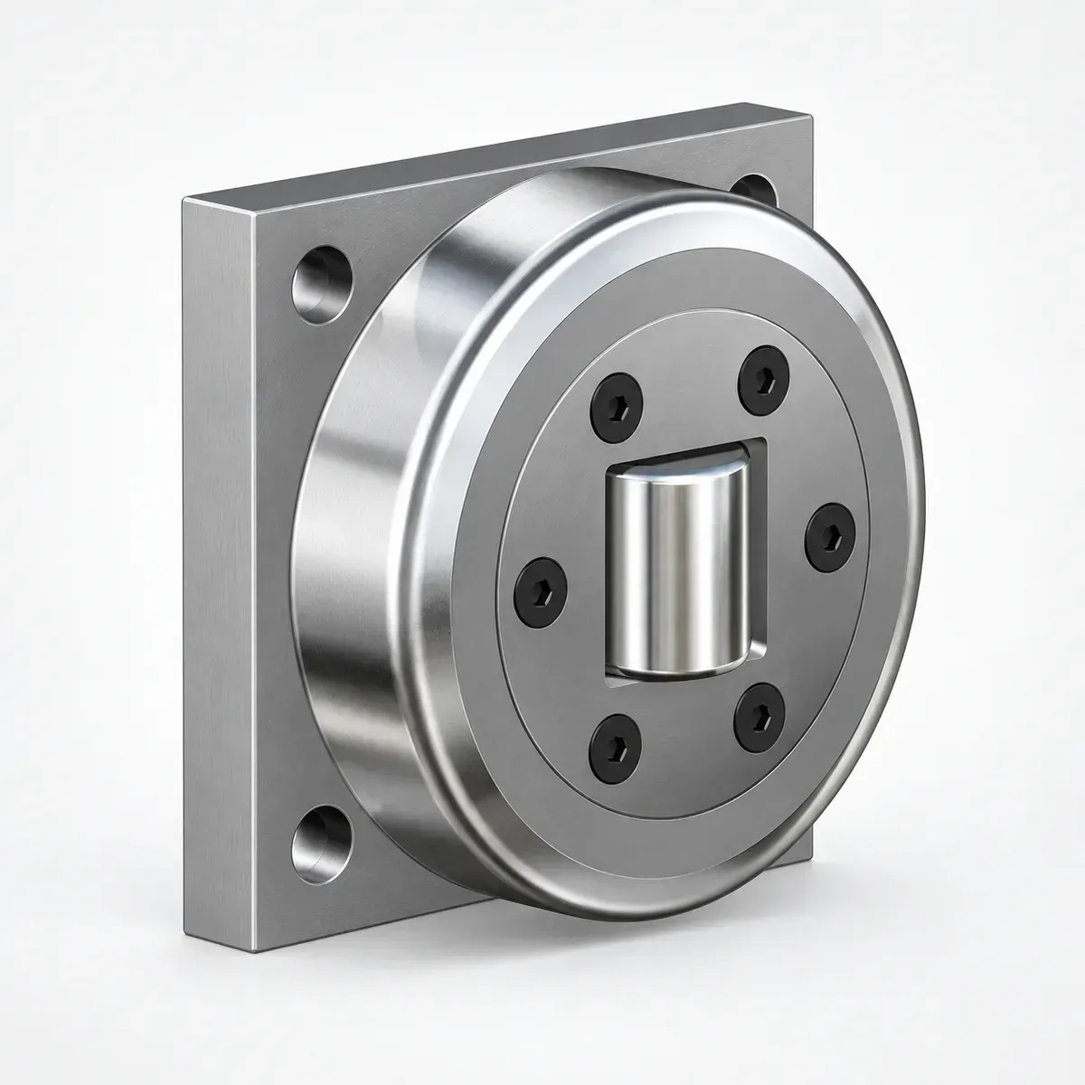 Adjustable clamp flange and axial support hardware for a combined bearing guide