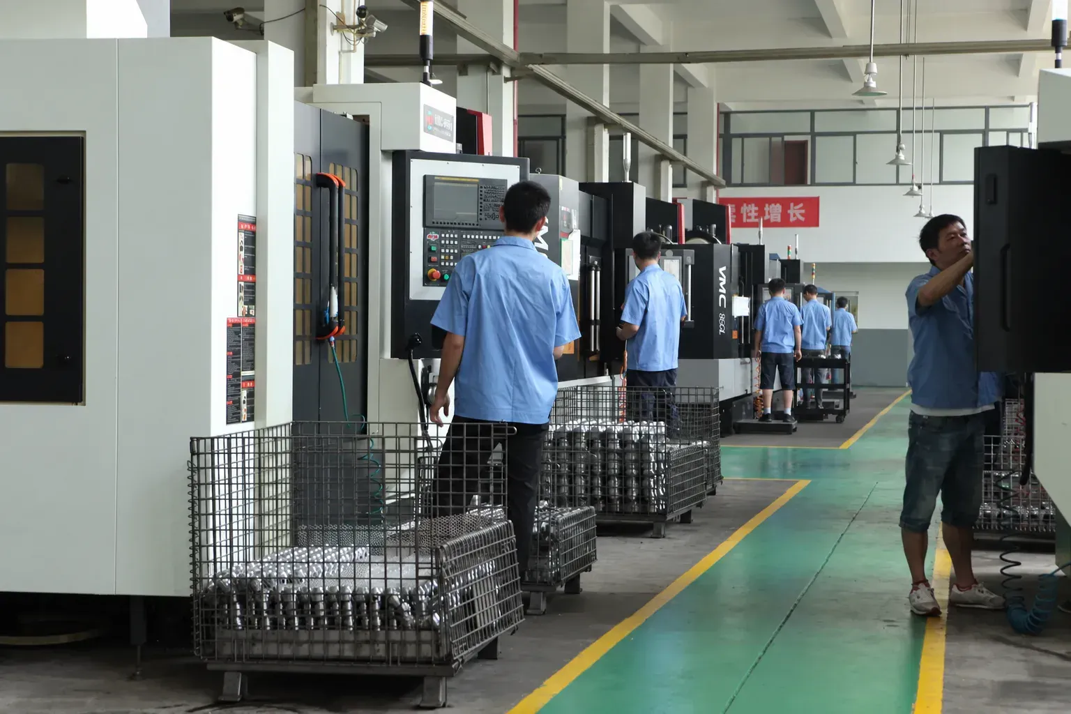 CNC machining centers at our Changzhou bearing factory